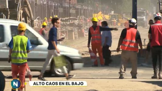 Caos por las obras del Paseo del Bajo