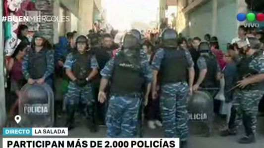 Megaoperativo policial en La Salada
