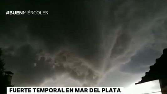 Temporal de lluvia y granizo en Mar del Plata