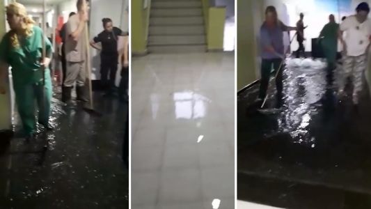 Tucumán: se inundó por completo el Hospital de Niños a raíz de un fuerte temporal
