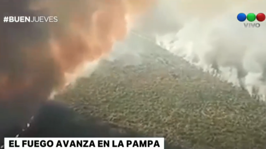 El fuego avanza en La Pampa