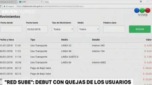 Se normaliza la "Red SUBE"