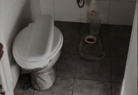 Tren Sarmiento: Intentó robarse el inodoro de la estación Paso del Rey