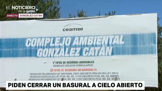 Vecinos piden que se cierre un basural a cielo abierto en González Catán