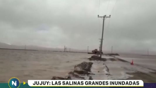 Así quedaron las Salinas Grandes, tras el fuerte temporal en Jujuy