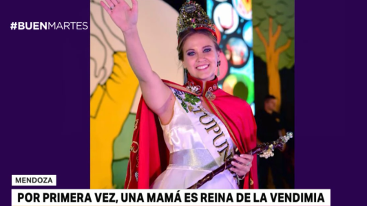 Por primera vez, una mamá es reina de la Vendimia