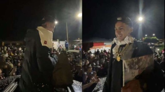 Video: L-Gante volvió a su barrio con una caravana de fans