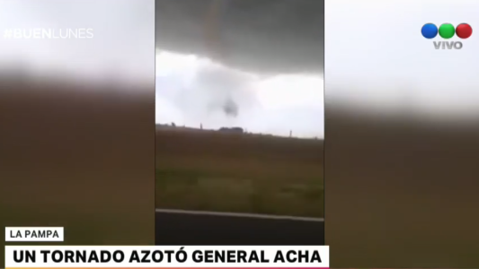 Un tornado sacudió La Pampa y provocó destrozos en General Acha