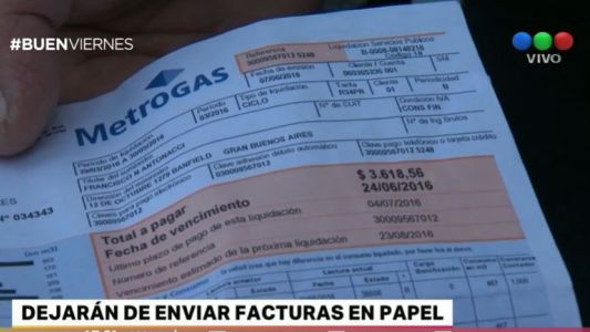 Las empresas dejen de mandar facturas en papel