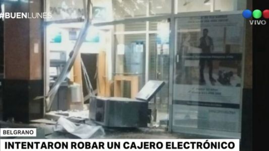 Intentaron robarse un cajero automático en Belgrano