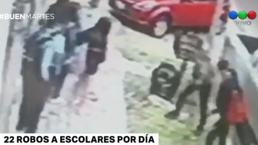 Se producen 22 robos por día a chicos a la salida de las escuelas