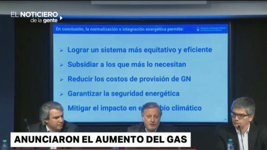 Anuncian nuevas tarifas del gas