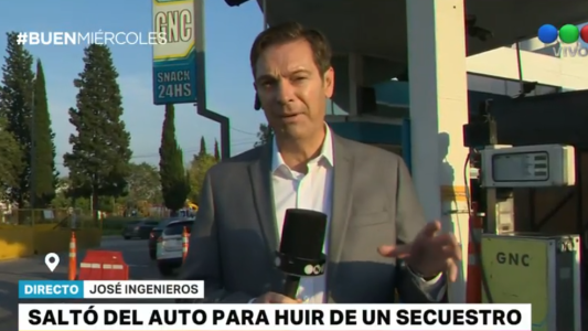 Saltó del auto para huir de un secuestro