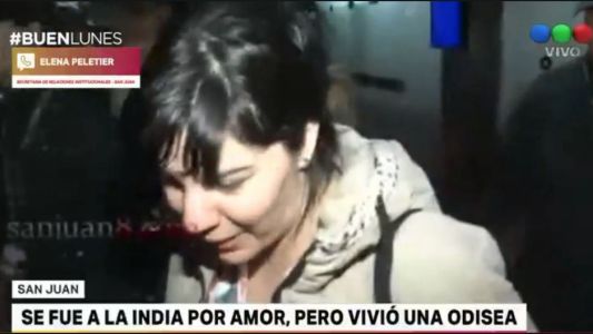 Rescatan a una joven sanjuanina que se enamoró por Facebook, viajó a la India y vivió un calvario