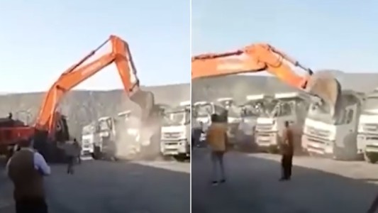 Video: le debían el sueldo y rompió todo