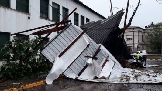 Los chicos de la escuela arrasada por el temporal estudiarán en la base militar de Palomar