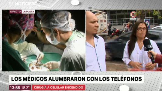 El relato de los médicos: así fue la cirugía al recién nacido que terminó alumbrada por celulares