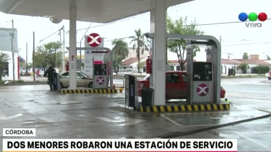 Dos menores de 7 y 11 años robaron una estación de servicio en Córdoba