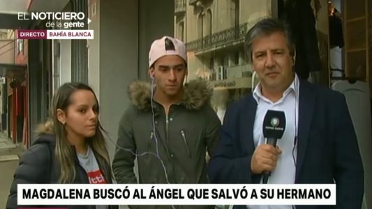 La chica que encontró al "angel" que salvó a su hermano