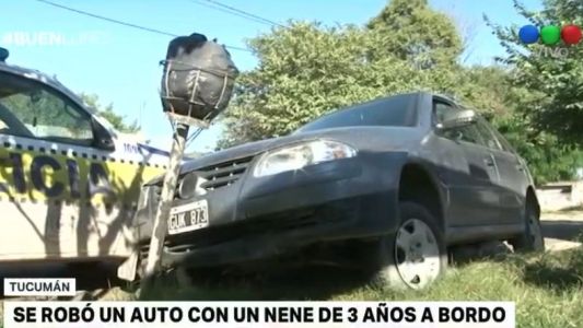 Tucumán: robó un auto con un nen de 3 años a bordo
