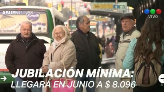 La jubilación mínima en junio será de 8.096 pesos