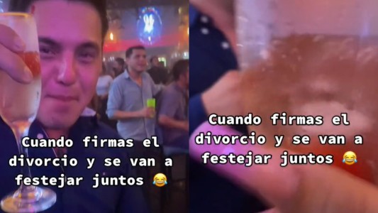 Firmaron el divorcio y salieron a festejarlo juntos: “Si no vamos a divorciarnos así, no quiero nada”