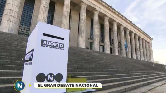 La urna de Telefe Noticias para votar por el aborto