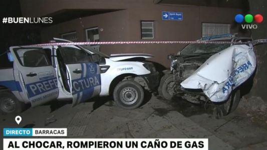 Persecución y choque en Barracas
