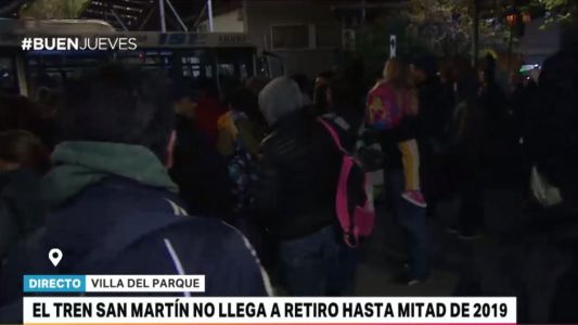 Hasta mediados de 2019 el tren San Martín no llegará a Retiro