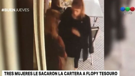 Tres mecheras le robaron a Flopy Tesouro en Puerto Madero