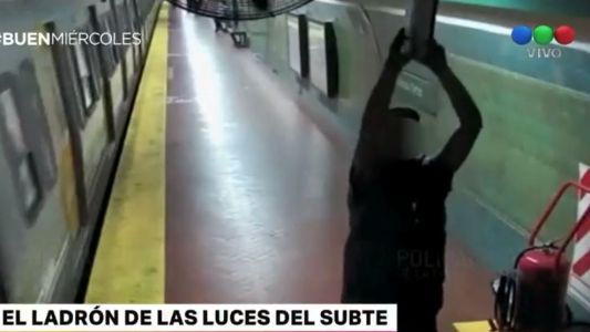 Robaba luces del subte y lo detuvieron