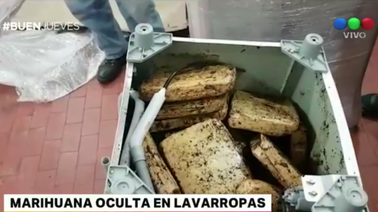 Encontraron 70 kilos de marihuana en un lavarropas que fue enviado por encomienda