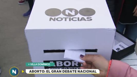 Aborto, el gran debate: la urna de Telefe Noticias en Villa Domínico