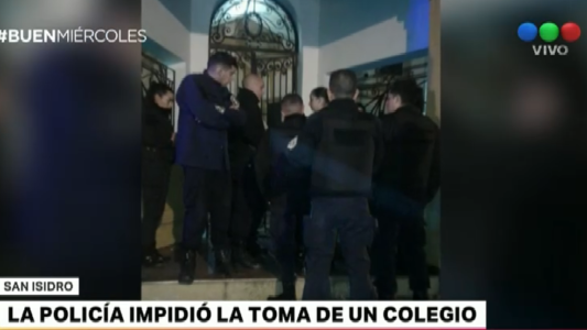 San Isidro: la Policía impidió la toma de un colegio por el aborto