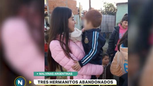 Video: así rescataron a tres hermanitos abandonados en Malvinas Argentinas