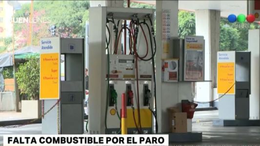Falta combustible por el paro