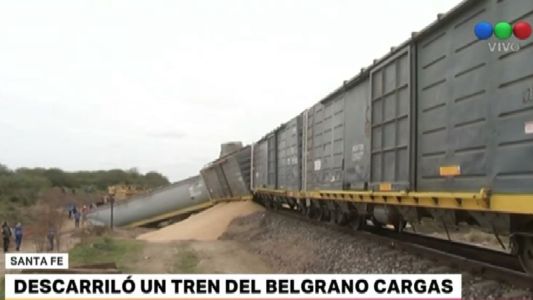Descarriló un tren de carga en Santa Fe