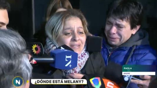 El desesperado pedido de la mamá de Melany: "Por favor, ayúdenme a encontrarla"