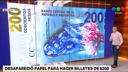 Se extravió papel para hacer billetes de $200