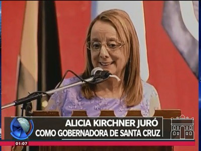 Asumió Alicia  Kirchner como gobernadora de Santa Cruz