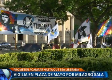Vigilia en Plaza de Mayo por Milagro Sala