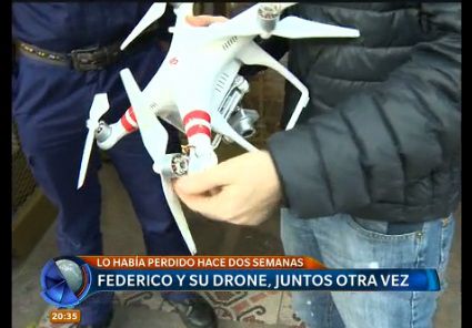 Rescate emotivo: Fede Ini se reencontró con su drone