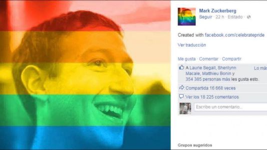 Facebook creó un filtro de arco iris para festejar la legalización del casamiento igualitario en EE.UU.