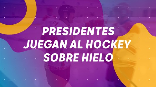 #BuenFlash - Presidentes juegan al hockey sobre hielo