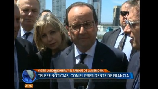 Telefe Noticias, con el presidente de Francia