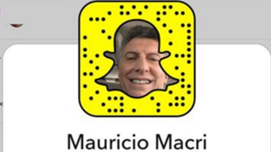 Mauricio Macri anunció su llegada a Snapchat