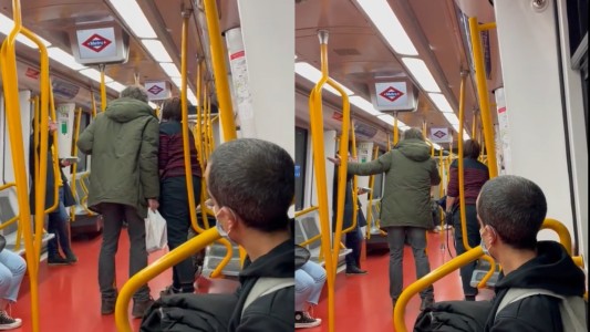 "Ojalá te mueras": tenso momento en un subte de Madrid por el uso de la mascarilla
