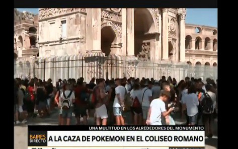 A la caza de Pokemon en el Coliseo Romano