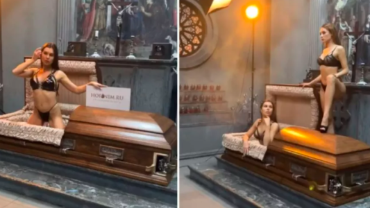 Polémica por una funeraria que hace promoción con un video con mujeres en ropa interior