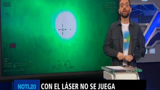 Le apuntó con un láser a un helicóptero y terminó preso